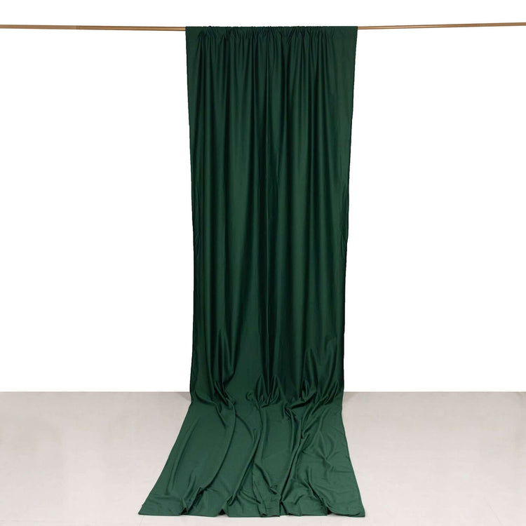 Hunter Emerald Green Scuba Polyester Backdrop Drape Curtain Durable Flame Resistant Event Divider