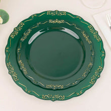 10 Pack | 7inch Hunter Emerald Green With Gold Vintage Rim Hard Plastic