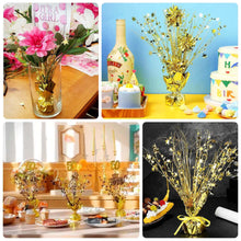 6 Pack Metallic Gold Star Foil Spray Centerpiece Table Decoration, Free Standing Gleam