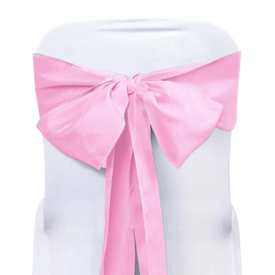 5 Pack Polyester Chair Sashes 6"x108" Pink