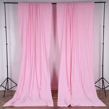 Pink Scuba Polyester Backdrop Drape Curtains, Durable Flame Resistant Event Divider Panels