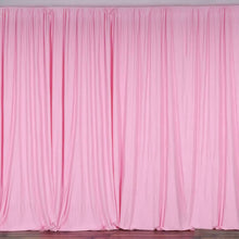 Pink Scuba Polyester Backdrop Drape Curtains, Durable Flame Resistant Event Divider Panels