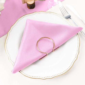 Elevate Your Tablescape with Pink Seamless Cloth Dinner Napkins