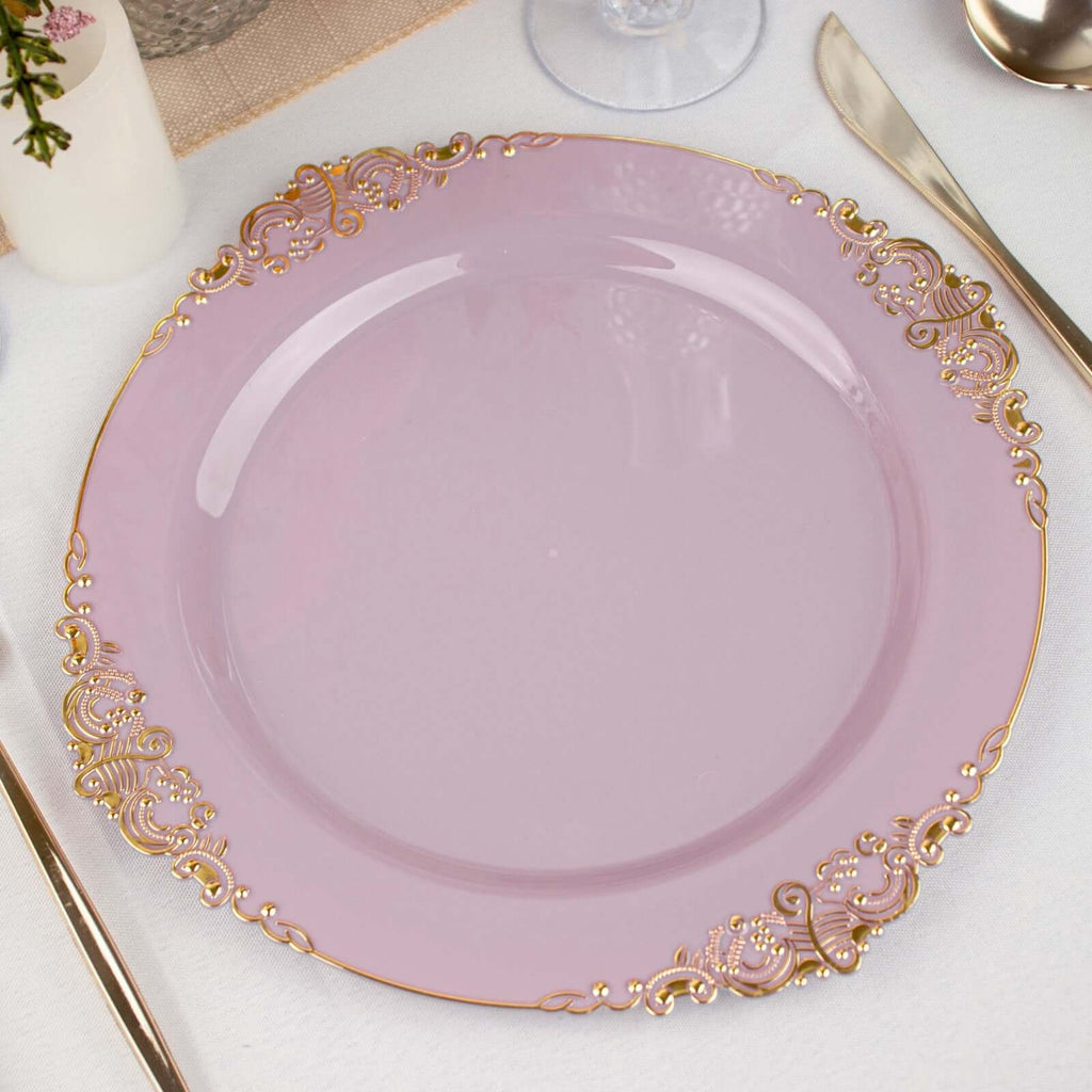 10-Pack Lavender Plastic Dinner Plates | eFavormart.com