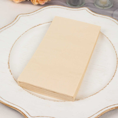 50-Pack Paper Napkins 2-Ply Soft Beige - Dinner Party Napkins