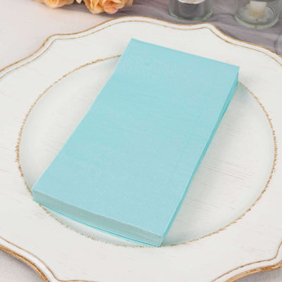 50-Pack Paper Napkins 2-Ply Soft Baby Blue - Dinner Party Napkins