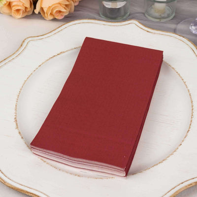 50-Pack Paper Napkins 2-Ply Soft Burgundy - Dinner Party Napkins