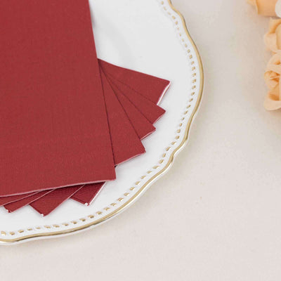 50-Pack Paper Napkins 2-Ply Soft Burgundy - Dinner Party Napkins