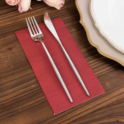 50-Pack Paper Napkins 2-Ply Soft Burgundy - Dinner Party Napkins