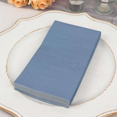 50-Pack Paper Napkins 2-Ply Soft Dusty Blue - Dinner Party Napkins