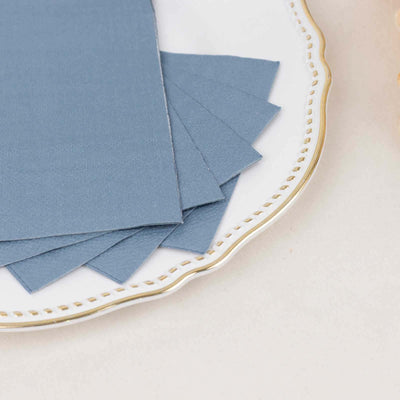 50-Pack Paper Napkins 2-Ply Soft Dusty Blue - Dinner Party Napkins
