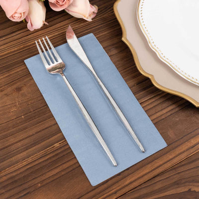 50-Pack Paper Napkins 2-Ply Soft Dusty Blue - Dinner Party Napkins