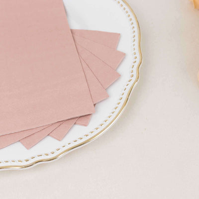50-Pack Paper Napkins 2-Ply Soft Dusty Rose - Dinner Party Napkins