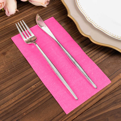 50-Pack Paper Napkins 2-Ply Soft Fuchsia - Dinner Party Napkins