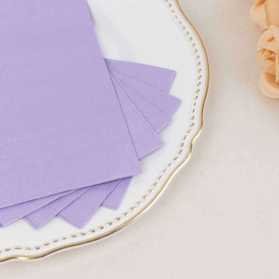 50-Pack Paper Napkins 2-Ply Soft Lavender Lilac - Dinner Party Napkins
