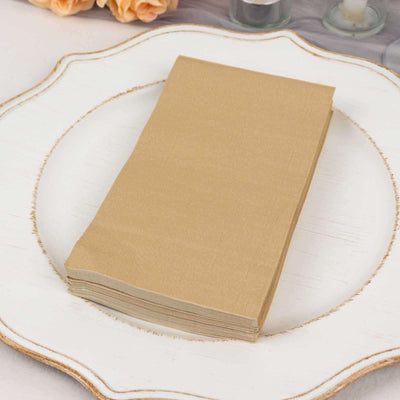 50-Pack Paper Napkins 2-Ply Soft Natural - Dinner Party Napkins