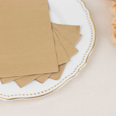 50-Pack Paper Napkins 2-Ply Soft Natural - Dinner Party Napkins