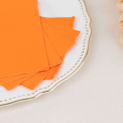 50-Pack Paper Napkins 2-Ply Soft Orange - Dinner Party Napkins