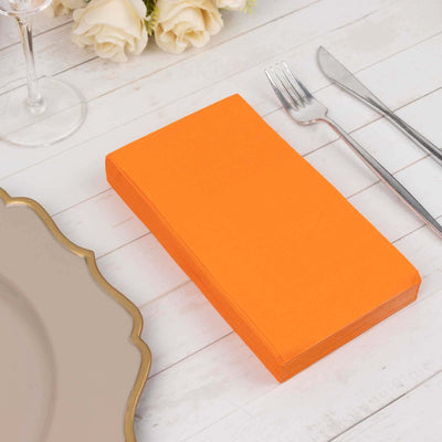 50-Pack Paper Napkins 2-Ply Soft Orange - Dinner Party Napkins