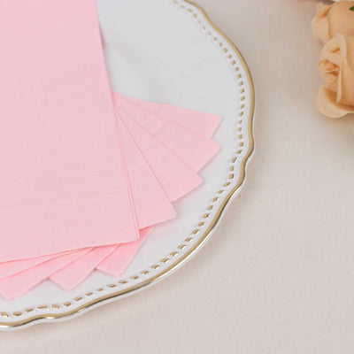 50-Pack Paper Napkins 2-Ply Soft Pink - Dinner Party Napkins