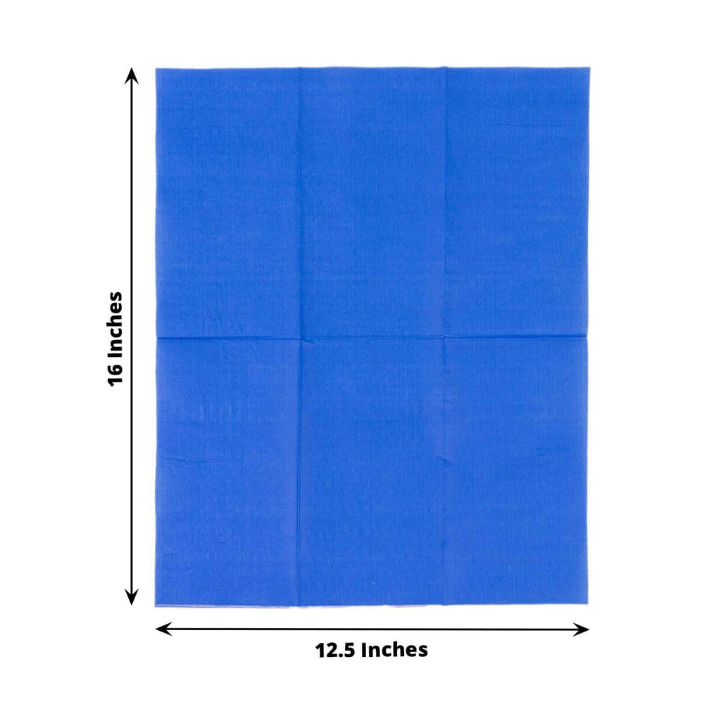 50 Pack Royal Blue 2-Ply Dinner Napkins | eFavormart.com