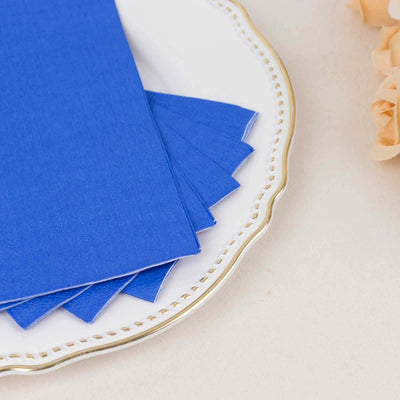 50-Pack Paper Napkins 2-Ply Soft Royal Blue - Dinner Party Napkins