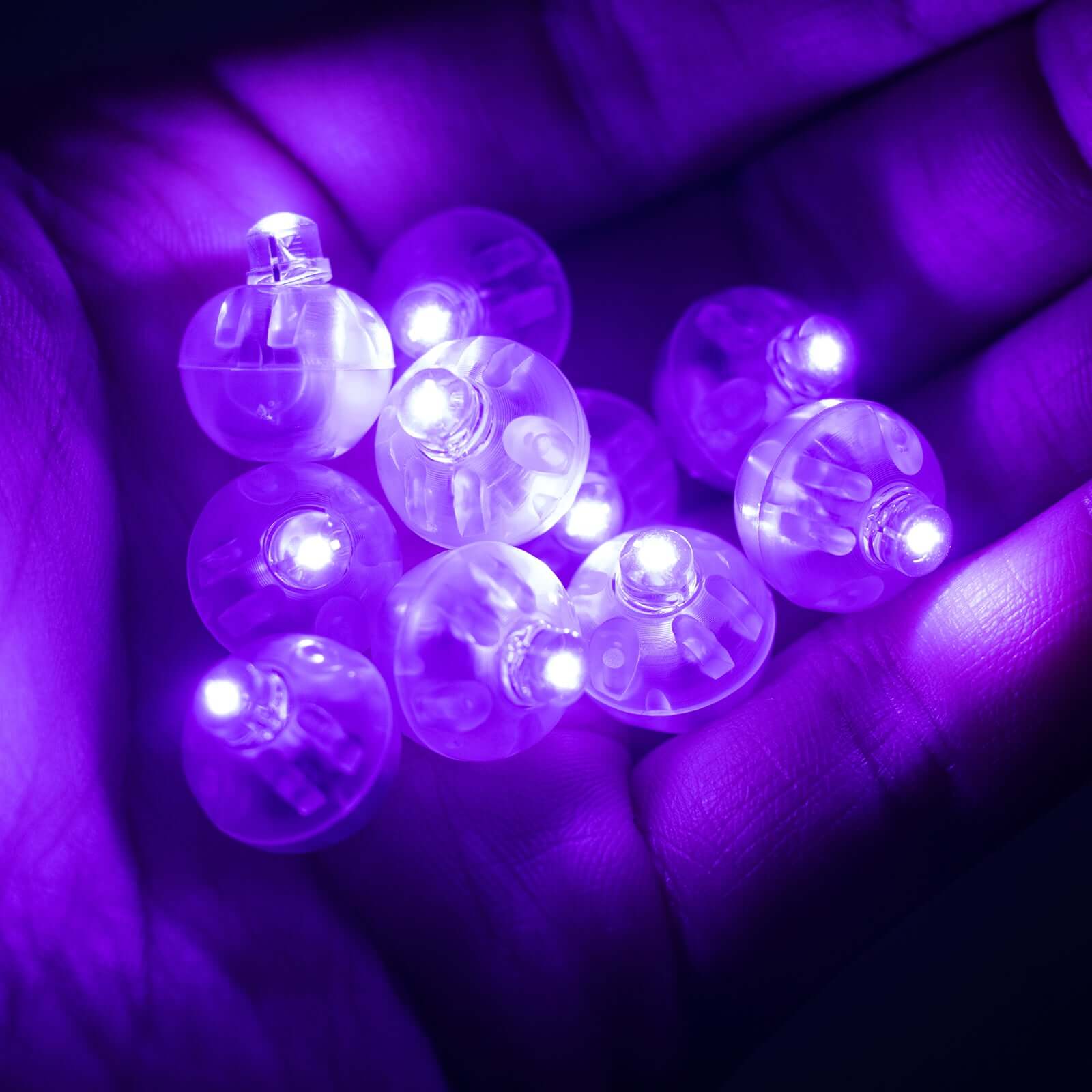 50 Pack Purple Round LED Balloon Lights| eFavormart.com