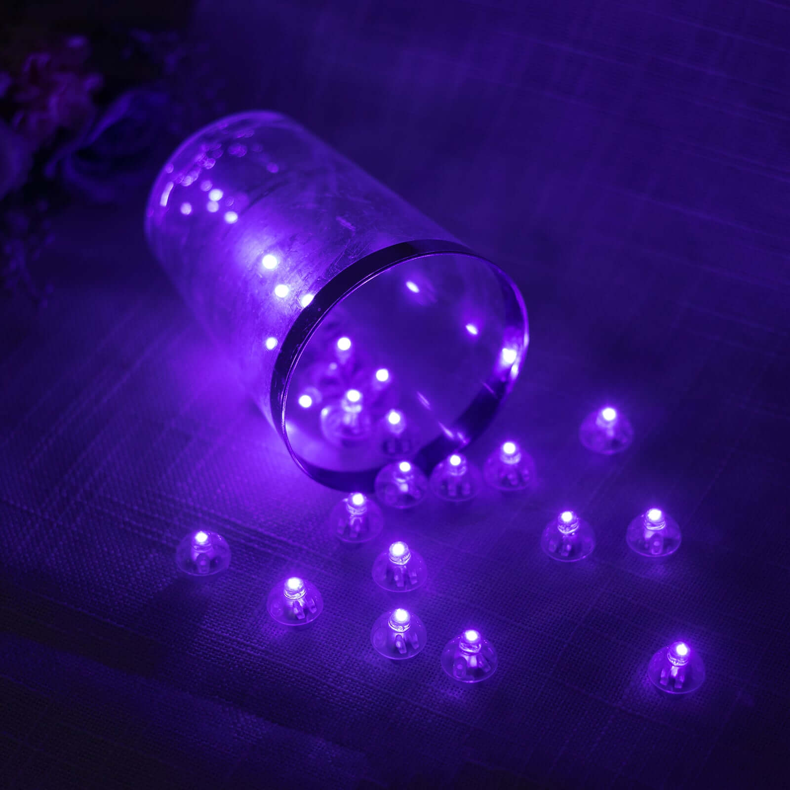 50 Pack Purple Round LED Balloon Lights| eFavormart.com