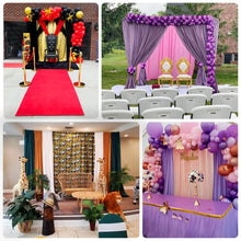 Purple Scuba Polyester Backdrop Drape Curtains, Durable Flame Resistant Event Divider Panels