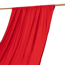 Red Scuba Polyester Backdrop Drape Curtain, Durable Flame Resistant Event Divider Panel Wrinkle