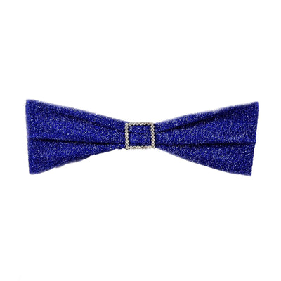 5 Pack Metallic Shimmer Tinsel Spandex Chair Sashes Royal Blue - Glittery Finish Stretch Chair Bands