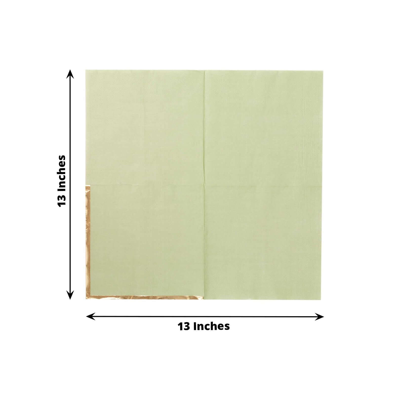 Sage Green Gold Foil Edge Cocktail Napkins 50 Pack | eFavormart.com