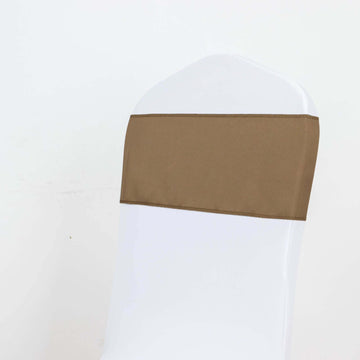 Taupe Polyester Chair Sashes - Add Elegance to Your Event