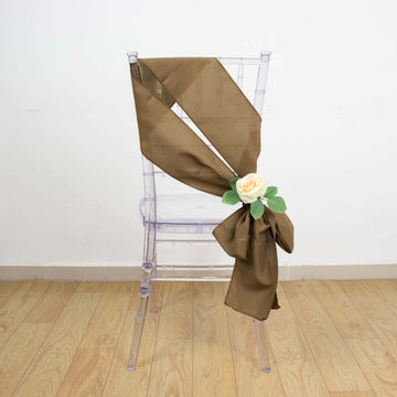 Transform Your Event with Taupe Polyester Chair Sashes