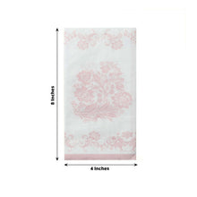 50 Pack White Pink 2-Ply Paper Dinner Napkins in French Toile Floral Pattern