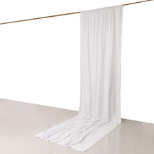 White Scuba Polyester Backdrop Drape Curtain, Durable Flame Resistant Event Divider Panel