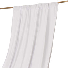 White Scuba Polyester Backdrop Drape Curtain, Durable Flame Resistant Event Divider Panel