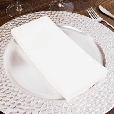 20 Pack Linen-Like Paper Napkins 8.5"x4" White - Soft Hygienic Airlaid Guest Towels for Formal & Casual Dining