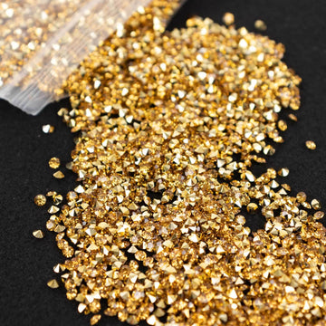 14400 Pcs Gold Rhinestones Vase Fillers, Faux Diamond Gems Wedding Table Scatters - 3mm