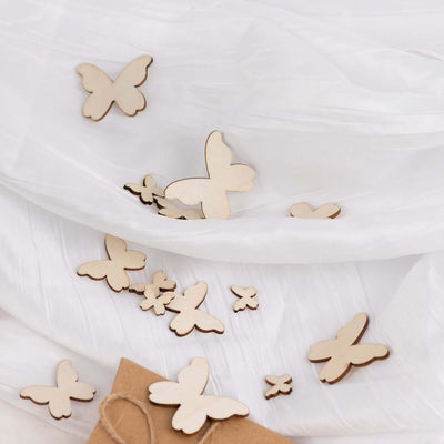 100-Pack Wood Butterfly Confetti, DIY Craft Wood Slices - Smooth and Versatile for Arts & Crafts