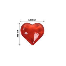 250 Pcs Red Acrylic Heart Diamond Gems Vase Fillers, Translucent Valentine's Day Ornaments Table