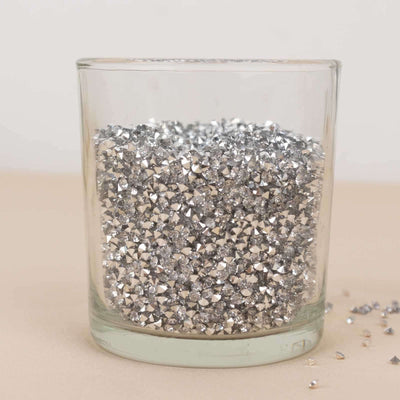 14400 Pcs Faux Diamond Rhinestone Vase Fillers 3mm, Silver Wedding Table Scatter Gems - Sparkling Decorative Design