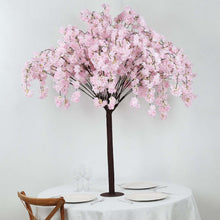 Blush Artificial Cherry Blossom Tree With Detachable Metal Base, Silk Sakura Flowers Wishing Tree