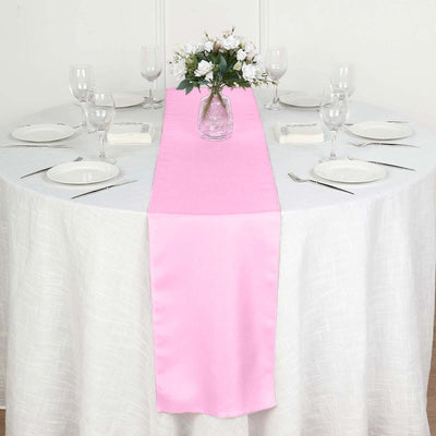 Polyester Table Runner 12"x108" Pink - Wrinkle-Resistant & Durable Table Decor