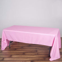 60x126Inch Pink Seamless Polyester Rectangular Tablecloth