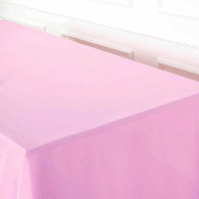 Polyester Rectangle Tablecloth 60"x102" Pink - Wrinkle-Resistant Finish