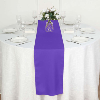 Polyester Table Runner 12"x108" Purple - Wrinkle-Resistant & Durable Table Decor