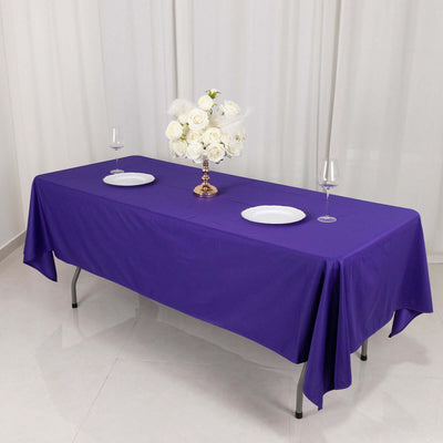 Scuba Rectangular Tablecloth 60"x102" Purple - Wrinkle Free Table Cover