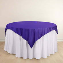 Purple Premium Scuba Square Table Overlay, Polyester Seamless Table Topper 70inch