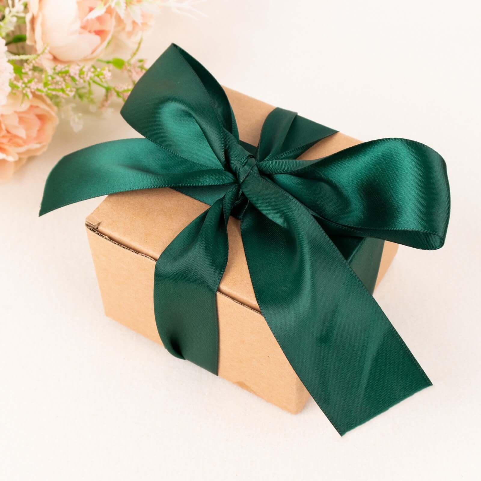 Hunter Emerald Green Satin Ribbon 50 Yards | eFavormart.com